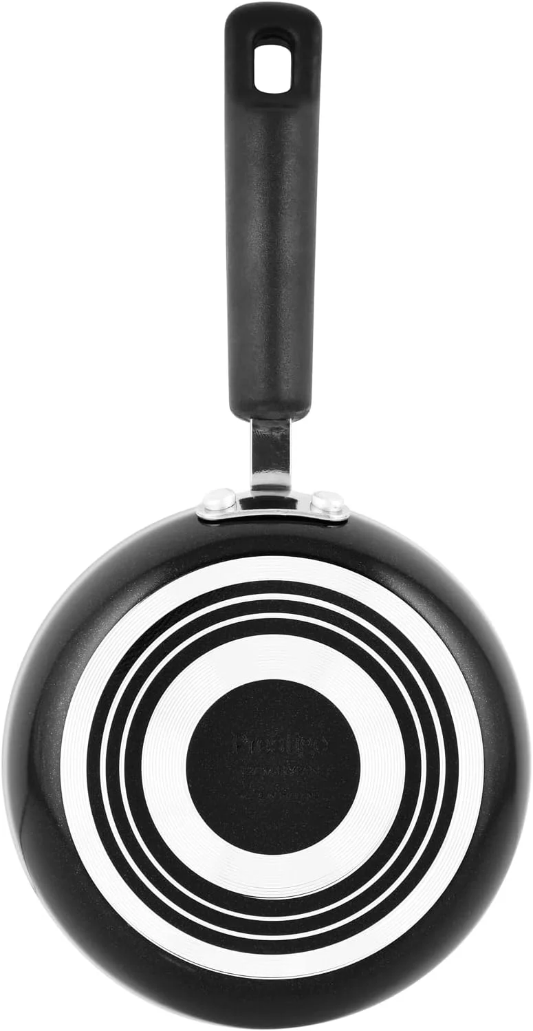برستيج Prestige 3X Ultra Tough Mini Fry Pan, 4.75 Inch, 12 cm, Black أسود/فضي 12سم